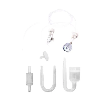 

Fish Tank Aquarium CO2 Diffuser Carbon Dioxide Reactor & DIY CO2 Pressure Gauge Regulator Kits, Co2 DIY System Kits Set