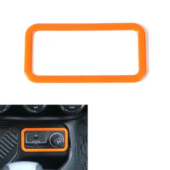 

ABS Plastic Cigar Cigarette Lighter Cover Trim Frame Gloss Decoration For 2015 2016 Jeep Renegade Car Styling