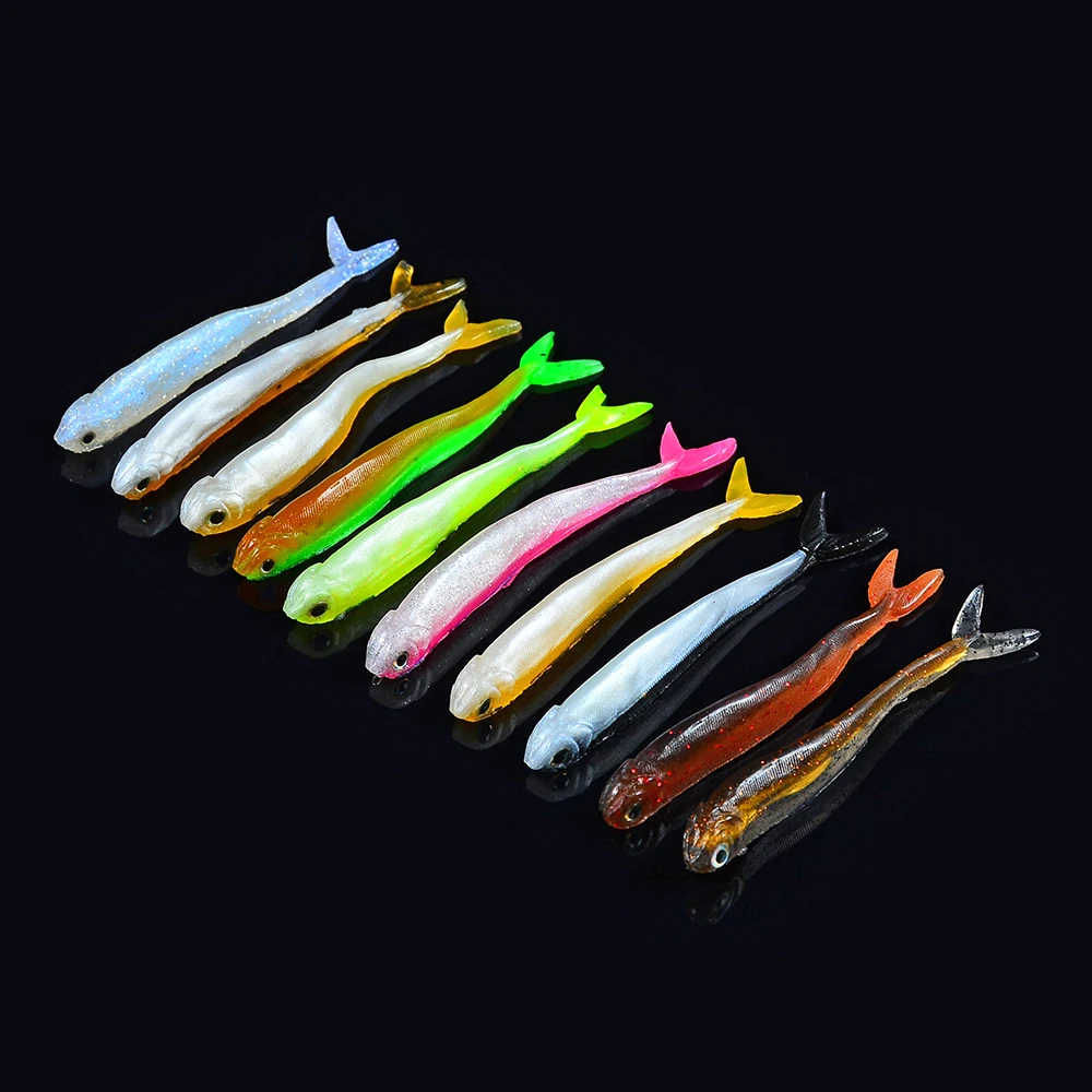 

10pc/set soft bait 8.5cm-3.4" fishing lures 10 colors jigging fishing bait soft lure 3g-0.11oz bass