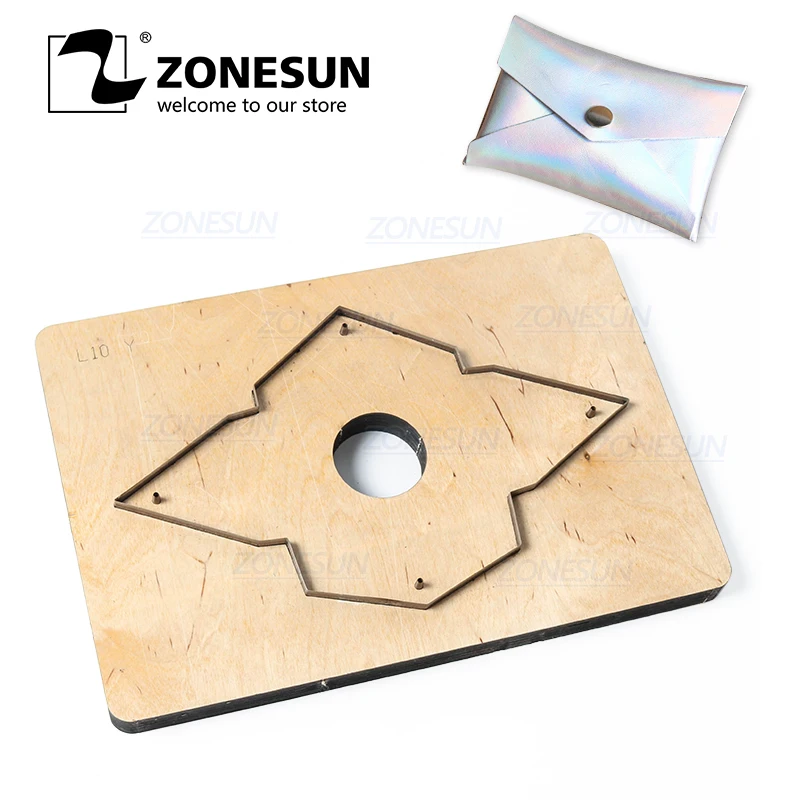 

ZONESUN D4 Custom Design Leather Women Wallet Purse Die Cutter Clicker Steel Rule Die Pucnhing Tool For Die Cutting Machine