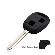 2 Buttons Remote Car Key Shell with Button Pad for TOYOTA Prado Tarago Camry Corolla Rav 4 Avensis Echo No Sticker