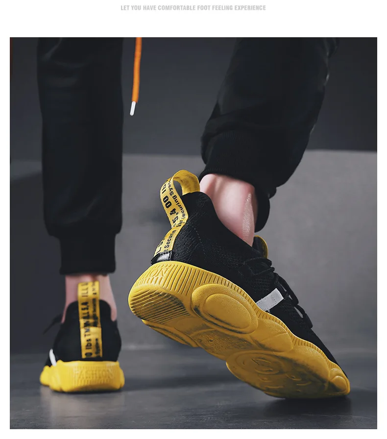 Мужская повседневная обувь; дышащие сетчатые Модные мужские кроссовки; Черная Спортивная обувь для бега; тройные кроссовки; Zapatos De Hombre