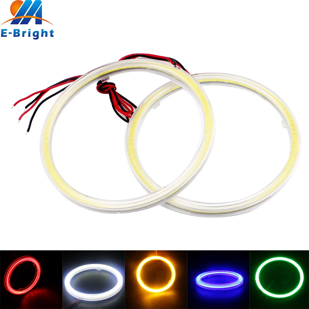 2 пары (4 шт.) COB LED Ангельские Глазки кольцевые светодиодные огни гало 60 мм 70 80 90 100 110