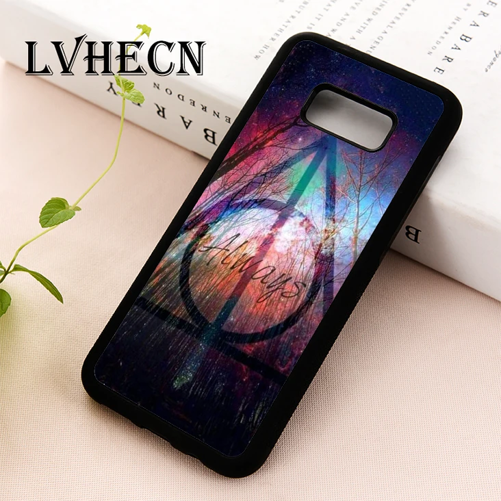 

LvheCn TPU phone case cover for Samsung S5 S6 S7 S8 S9 S10 EDGE PLUS S10e lite Note 5 8 9 Always Trees Logo Night Sky Potter