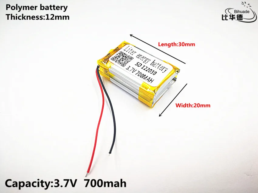 

Liter energy battery Good Qulity 3.7V,700mAH,122030 Polymer lithium ion / Li-ion battery for TOY,POWER BANK,GPS,mp3,mp4