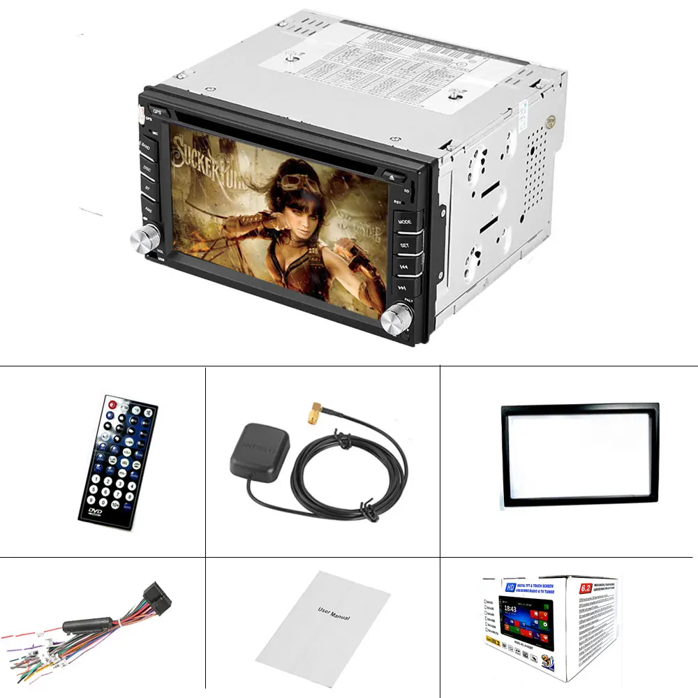 Podofo 2 Din автомагнитола стерео dvd-плеер Bluetooth 6," сенсорный экран MP4 FM/USB/SD/Aux 2din Автомагнитола Multimidia плеер стерео