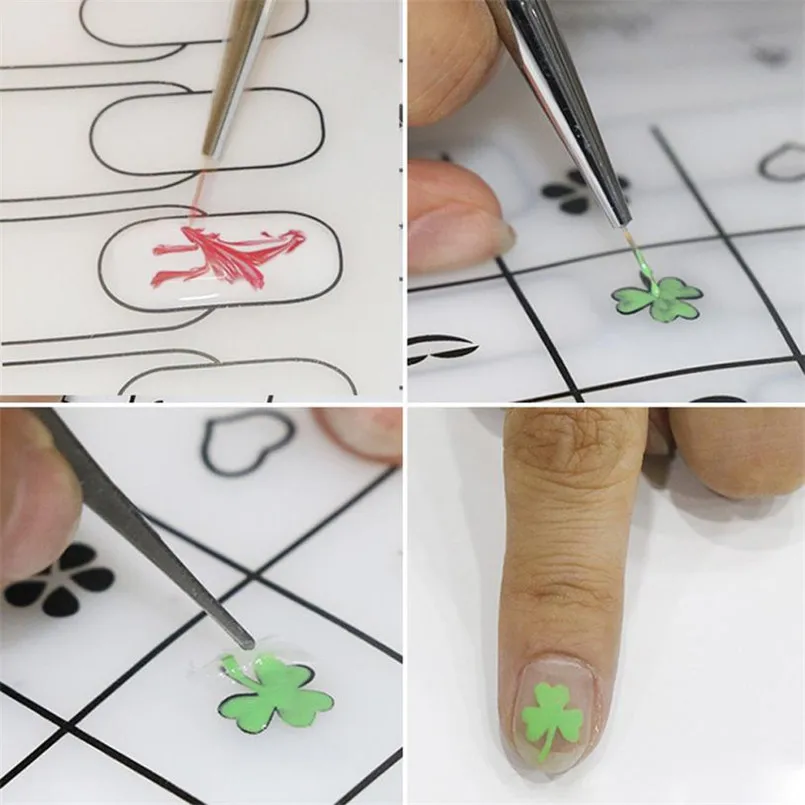 

MENOW 2018 Newly 1PCS Silicone Workspace Stamping Plate Washable Mat Table Transfer Tools For Nail Art 07.12