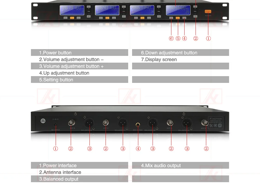 Профессиональная Беспроводная микрофонная система UHF4 канальный ручной отворотом конденсаторная гарнитура караоке микрофон студия 600GT