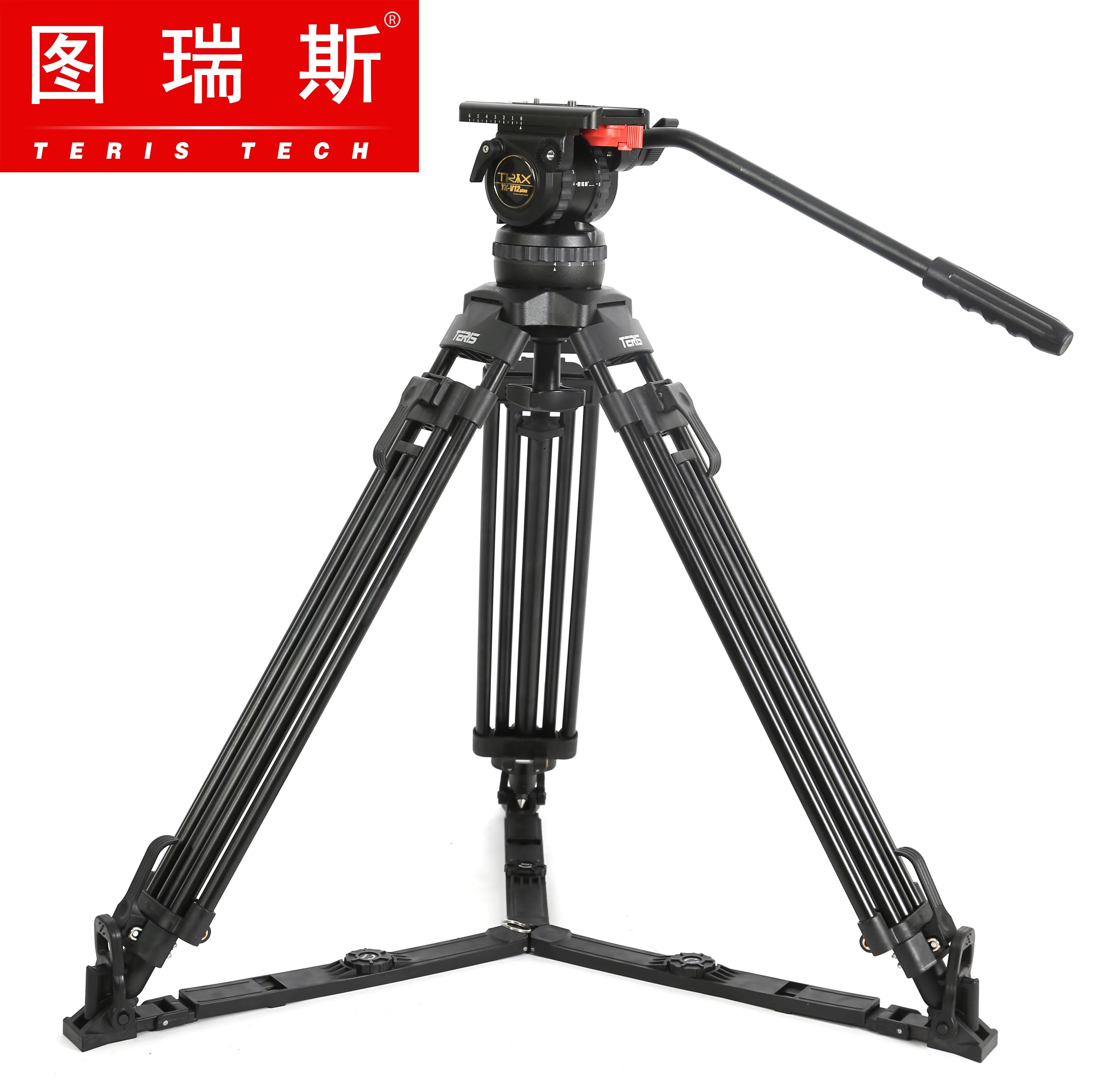 V12L DSLR Camera Tripod kit w/ Fluid Drag Head Load 12KG Aluminum Video Camcoder for RED Tilta rig | Электроника