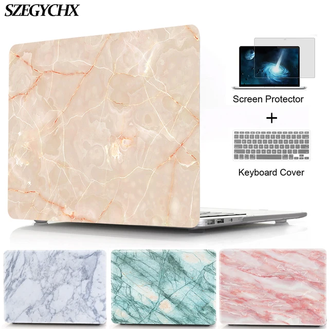 Marble Texture Hard Laptop Case Sleeve For Macbook Air Pro Retina 11 12 13 15 Touch Bar For macbook New Air 13 A1932 2018 shell