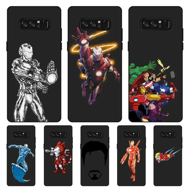 P101 Iron Man Cool Black Silicone Case Cover For Samsung Galaxy Note 3 4 5 8 9 10 Plus M10 M20 |
