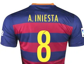 iniesta jersey number