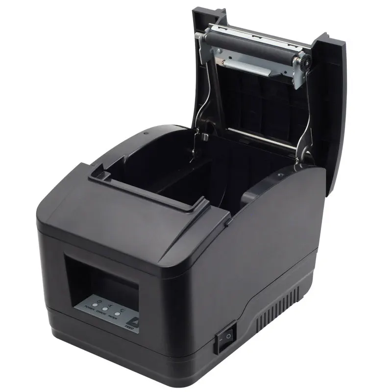 Koop 80mm auto cutter WIFI + USB poort bonprinter Factuur printer Ondersteuning QR code voor Keuken printer WIFI printer