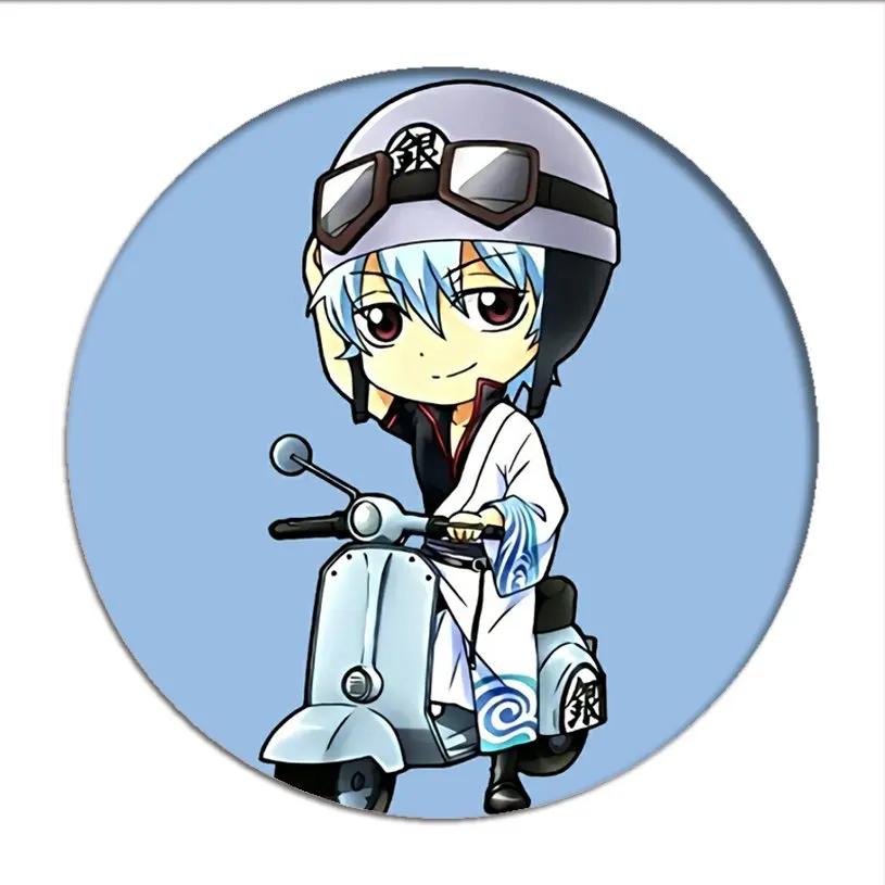 Аниме GINTAMA Q Version Значки для косплея Sakata Gintoki брошь булавки кацура Котаро коллекция