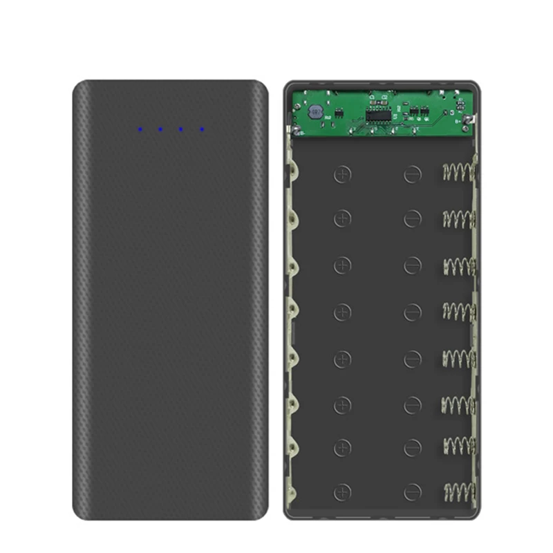 

Power Bank Case 8*18650 Dual USB 5V Mobile Phone Charger DIY Shell Type-C Battery Storage holder Charging Box For Xiaomi