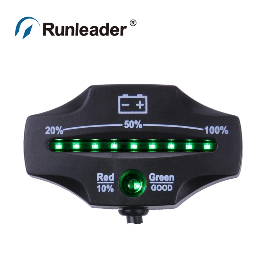 

Acid lead storage Battery Gauge LED battery VOLT meter battery indicator 12V 24V FOR Auto Motorcycle ATV Tractor Trolling Motor