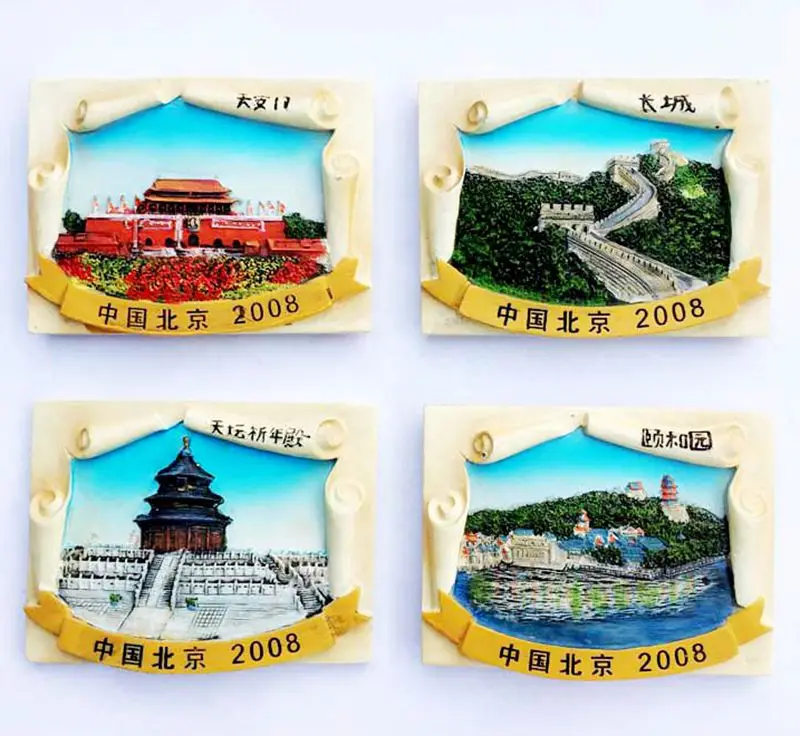 Korea Seoul Fridge Magnet Tourism Souvenirs Resin Refrigerator Magnetic Sticker 