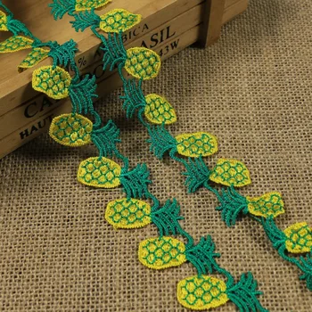 

20Yards/lot Most Free Shipping Embroidery Lace Ribbon Trim Pineapple for Women Toy Scrapbooking DIY Clothing Sewing Accessories