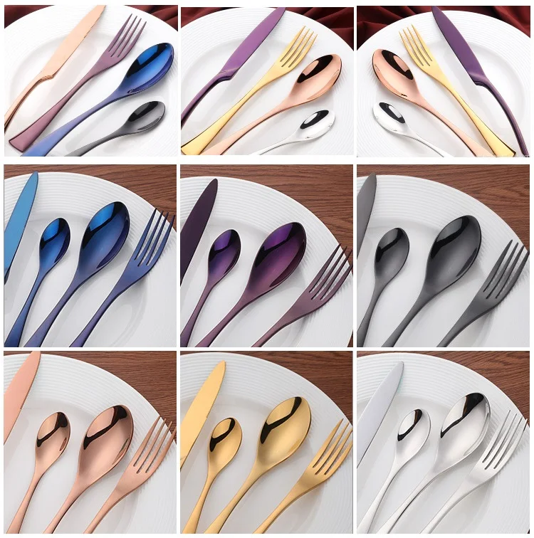 

(12pcs/3sets) Stainless Flatware Set Fork Knife Spoon Teaspoon Set