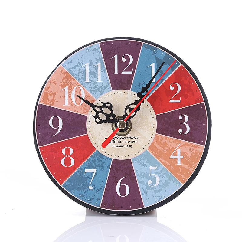 12 см Европейский творческий ретро цифровые часы Современный дизайн Винтаж деревенский потертый шик офиса кафе ation