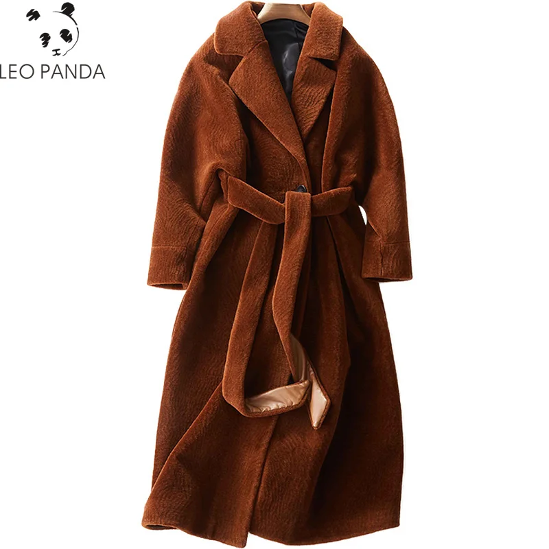 

Superior quality Sheep Shearing Overcoat Women 2018 Real Fur Coat Female Jacket Long Winter Warm Lamb Fur Coats casaco female