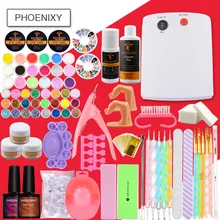 36 Вт УФ-сушка для ногтей УФ-лак для ногтей маникюрный набор УФ-лампа с блестящим порошком УФ гель исчезает Ложные Советы набор маникюрных инструментов