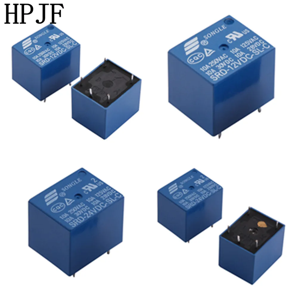 5 шт. реле SRD 12VDC SL C 24VDC 10A 250VAC 30VDC 5PIN T73 высокое качество|relay pcb|power relaymini power relay |