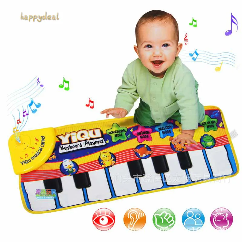 

New Infant Baby Piano Playing Toy With Funny Music And Animal Sounds Crawling Mat Bay Kids Educational Gift 72*29cm