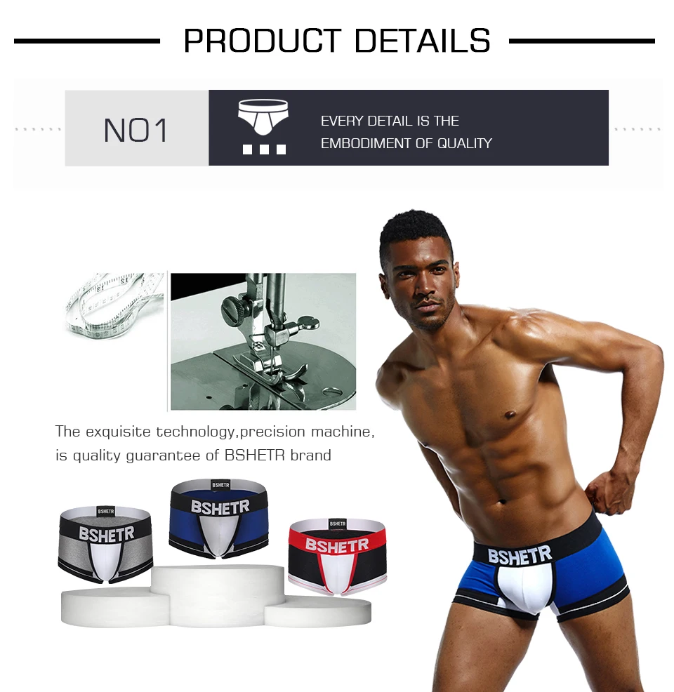 Hot BSHETR Brand Men's Boxer Shorts Cotton Men Underwear Sexy Men boxers Popular Male Panties 5 Colors Underpants Pouch Pants