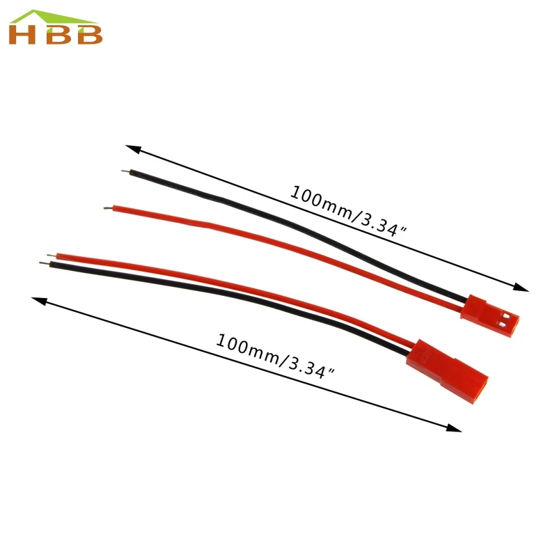 

Hot 5Pair 100mm Male Female Plug Connector Cable Wire For RC Lipo Battery Part Toy #046