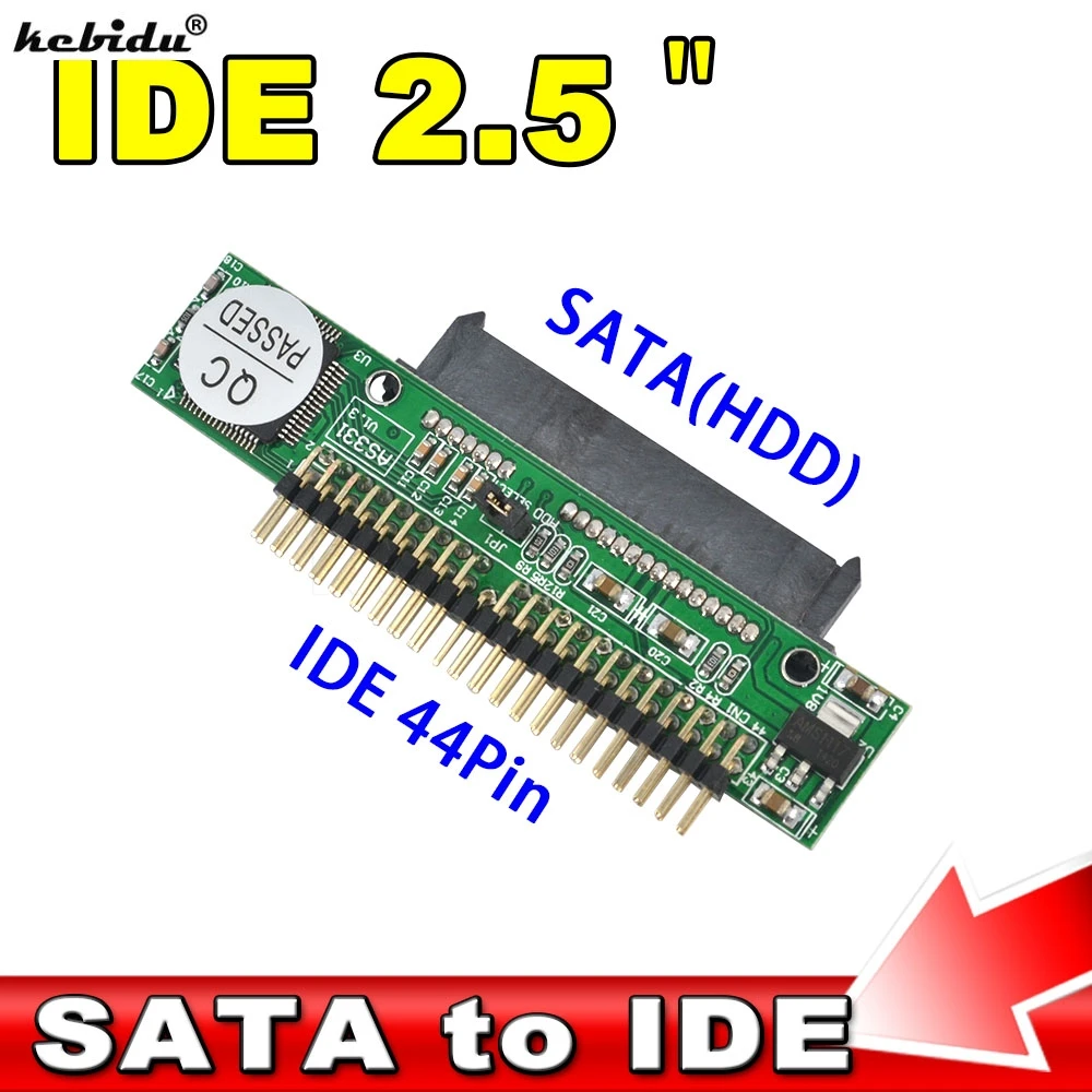 Kebidu Новый 1 5 ГБ/сек. 44 Pin SATA 2 Female к IDE Male HDD конвертер адаптер жесткого диска для DVD CD