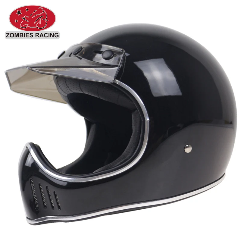 

retro motorcycle helmet for Man and Woman Full Face motorcycle helmet FMVSS 218 Approved come with visor for all retro bikers