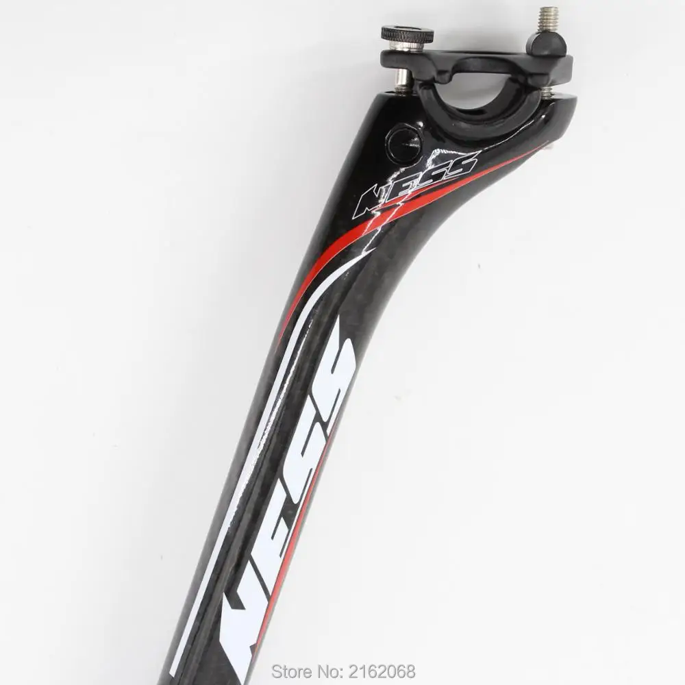 baratas Nova NESS bicicleta de Estrada 3 k completo selim de carbono Mountain Bike de carbono selim MTB peças da bicicleta 27.2 30.8 31.6 * 350mm 25mm offset navio Livre