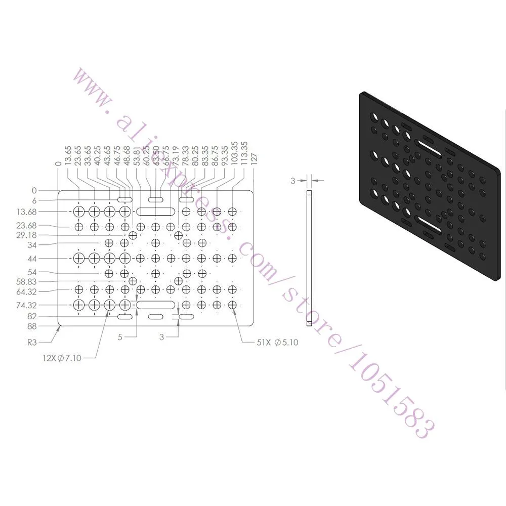 Openbuilds алюминиевый сплав V слот козловая пластина 20-80 мм станок с ЧПУ 3d принтер RepRap части алюминиевый линейный экструзионный