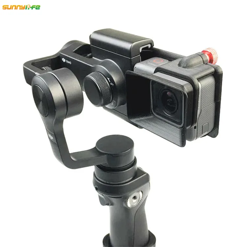 Sunnylife Mobile Handheld Turn Go pro 5 Switch Mount Plate Camera Lens