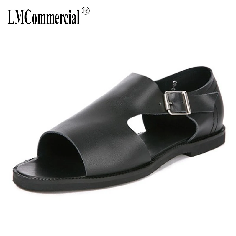 

summer new mens sandals Genuine Leather Roman sandals male British cowhide toe sandals mens gladiator sandals summer