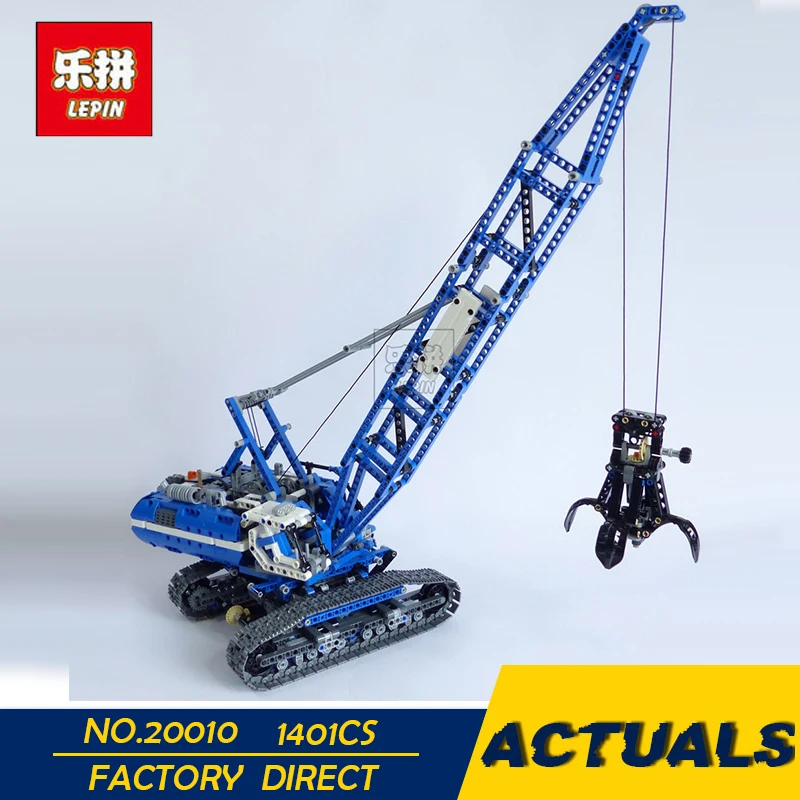 

LEPIN 20010 1401Pcs Technic Series Crawler Crane Model Building Kits Blocks Bricks Children Toys Gift 42042