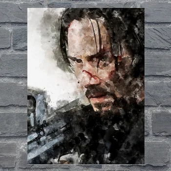 

John Wick Movie Watercolor Poster Art Canvas Painting Home Decor