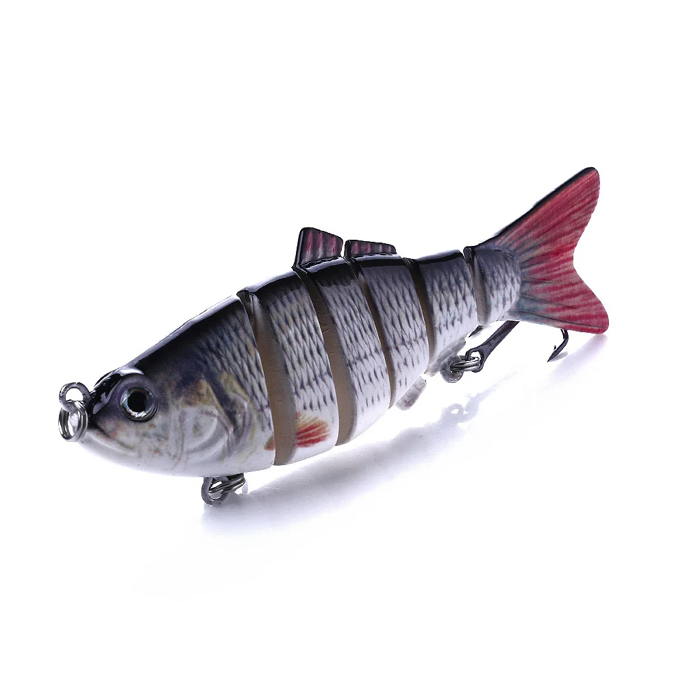 10 سنتيمتر متعددة أقسام 6 قطاعات الصيد إغراء صوتها أسماك Swimbait Crankbait الاصطناعي الطعم الثابت 3D عيون Wobblers خطاف ثلاثي