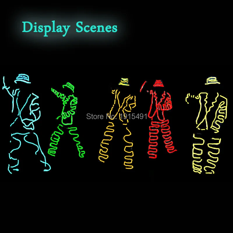 Новогодний Декор EL Rope Tube мерцающий гангнам стиль дизайн костюм светодиодная