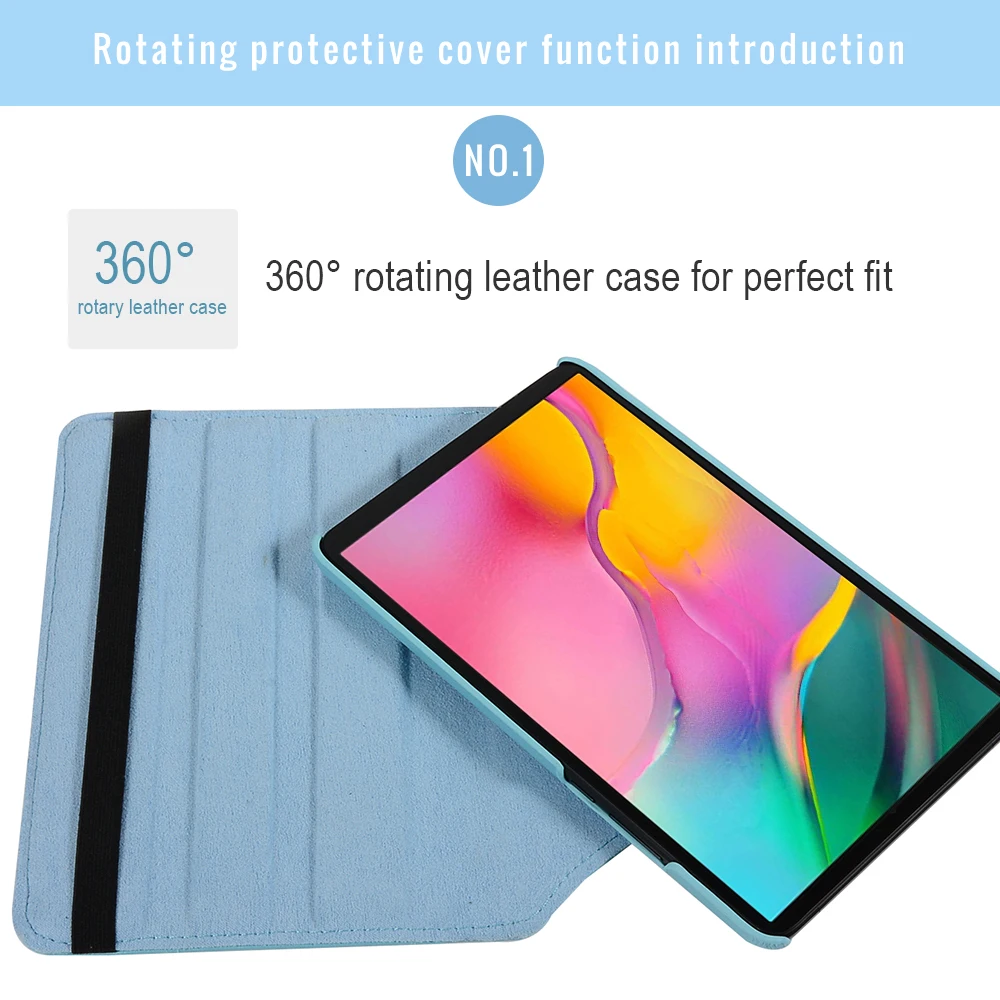 Вращающийся на 360 градусов чехол для Samsung Galaxy Tab A 10 1 2019 T510 T515 подставка PU кожаный SM