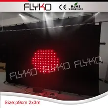 Огнеупорная ткань Led видео занавес P9CM 3x2 M фон с SD контроль карты