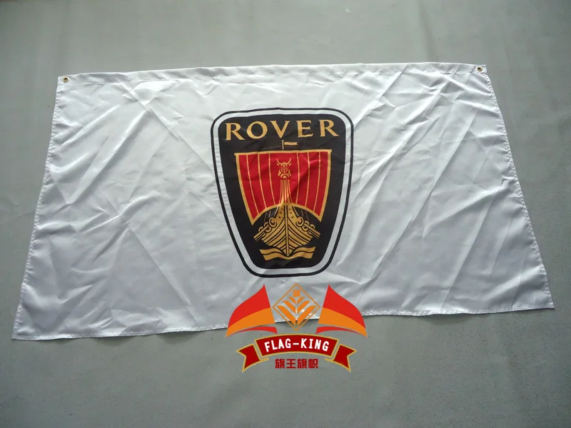 

rover with white background racing flag,90*150CM polyester rover banner