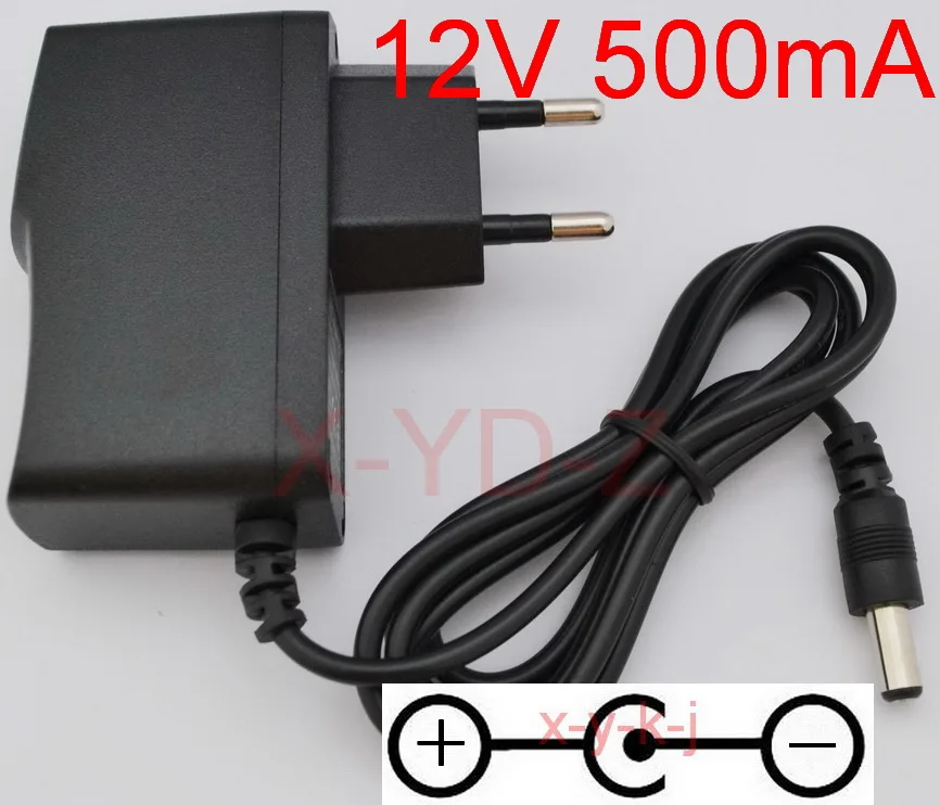1pcs 12v 500ma Ac/dc 12v 0.5a Switching Power Supply Adapter Reverse ...