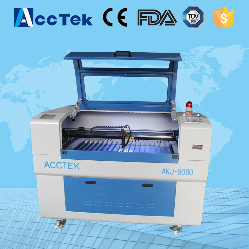 

Acctek china cheap Acctek 6090 co2 laser engraving machine for leather design/co2 laser marking machine