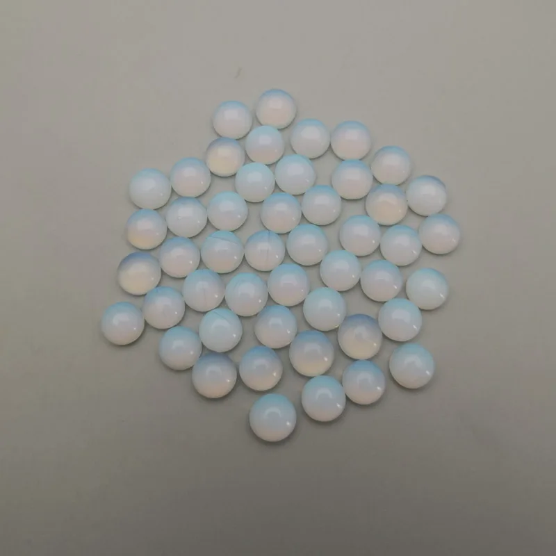 

fashion opal natural ston 6MM High quality natural stone round cabochon bead for jewelry making 50Pcs/lot charm Ring accessories
