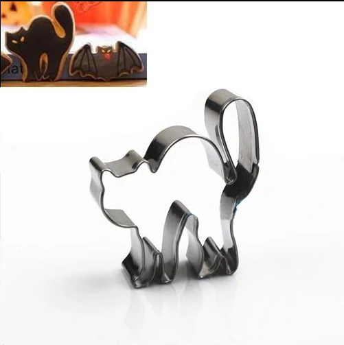 

Halloween small cat stainless steel cookies mould