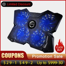 CoolCold, подставка для ноутбука, USB, Кулер для ноутбука с четырьмя вентиляторами, вентилятор Usb, Кулер для ноутбука 13,3~ 17 дюймов, ноутбуки для игр, ежедневного использования