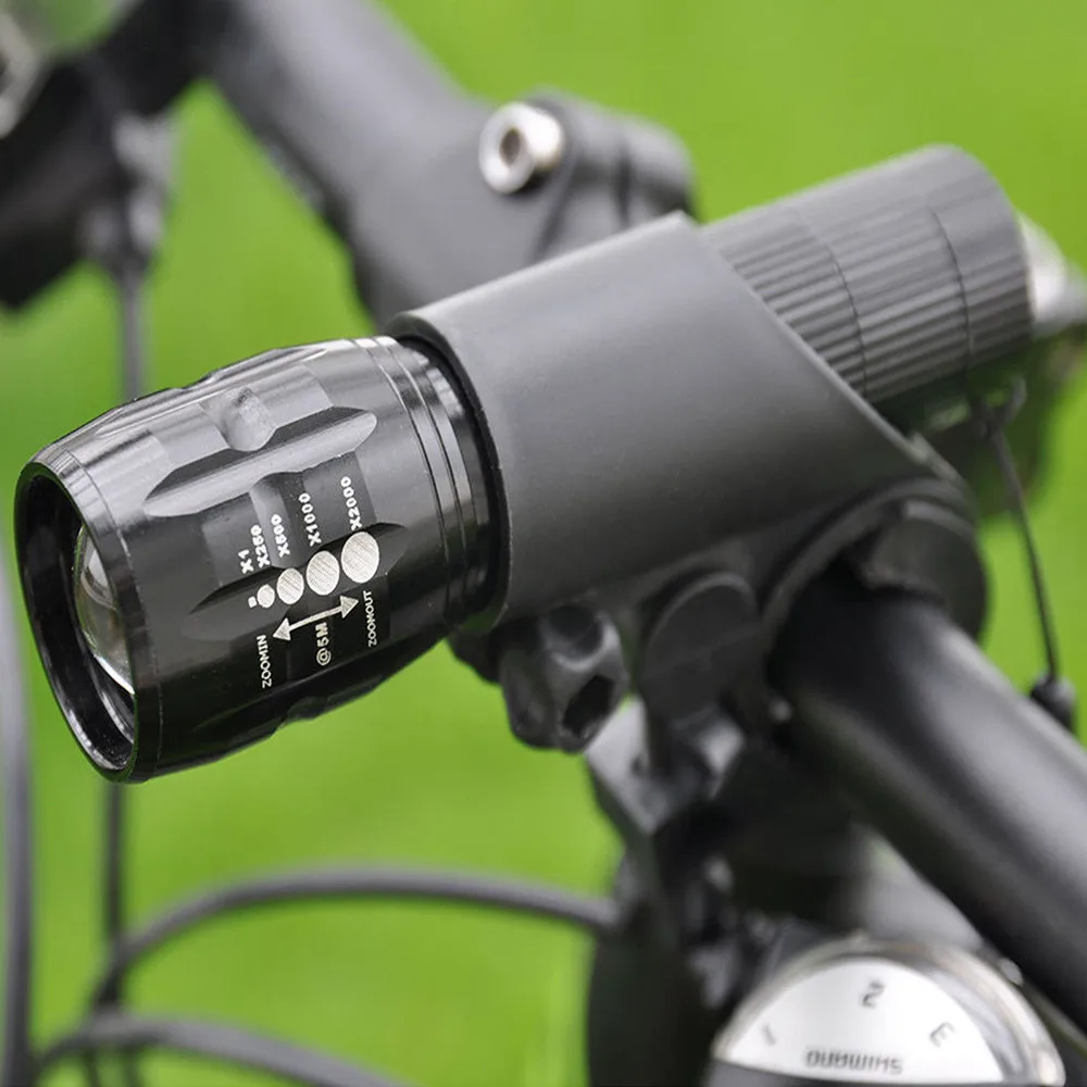 2 x LED Q5 Mountain Bike Bicycle Zoomable Front & Rear Lights Waterproof Bike Accessories Bike