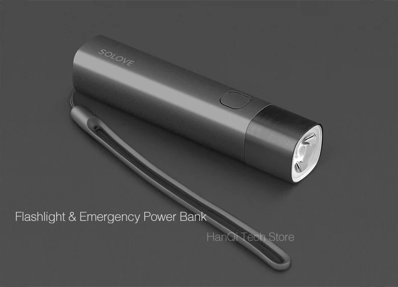 Xiaomi Solove X3 USB Перезаряжаемый яркий EDC фонарик 3000 мАч Внешний аккумулятор портативный мини светодиодный фонарь для велосипеда